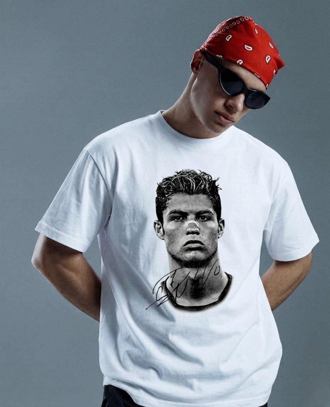 Cristiano Ronaldo White Oversized Tshirt